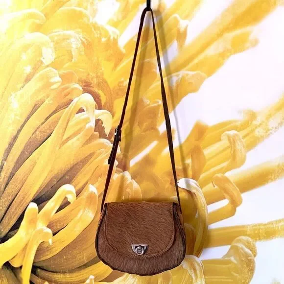 HAND TOOLED Leather Pony Hair Bag - Picture 2 of 14